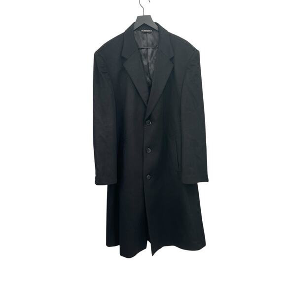 F.R. Triplet & Co Cashmere Overcoat Coat Black Size 46R - Picture 1 of 12